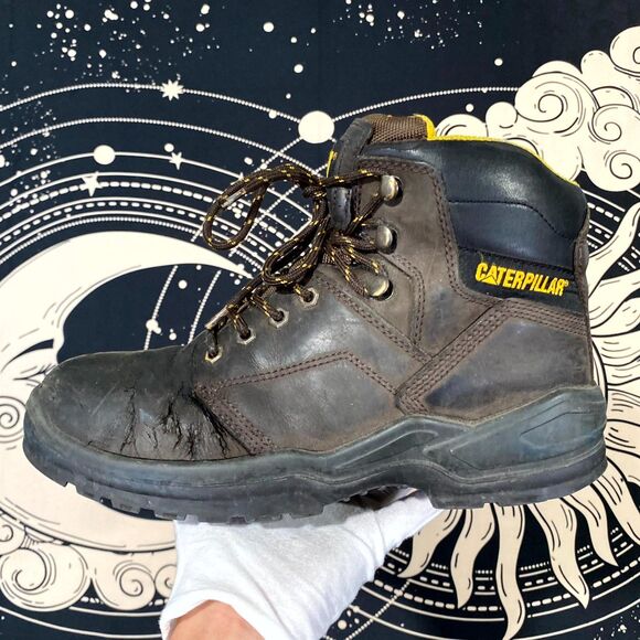 Caterpillar Striver F2413-18 Work Boot Mens 10.5 Brown Leather Steel Toe Utility main image 6